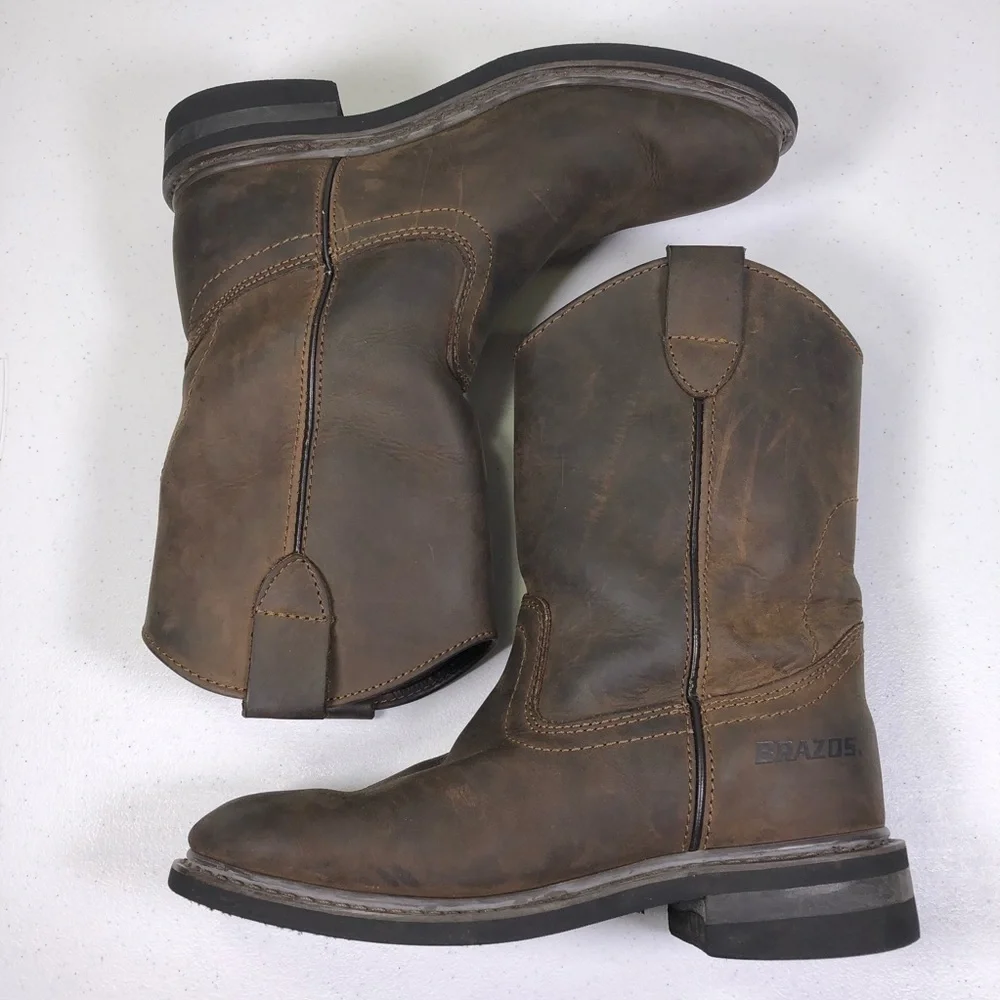 Brazos B9703 Crazy Horse II Western Leather Boots